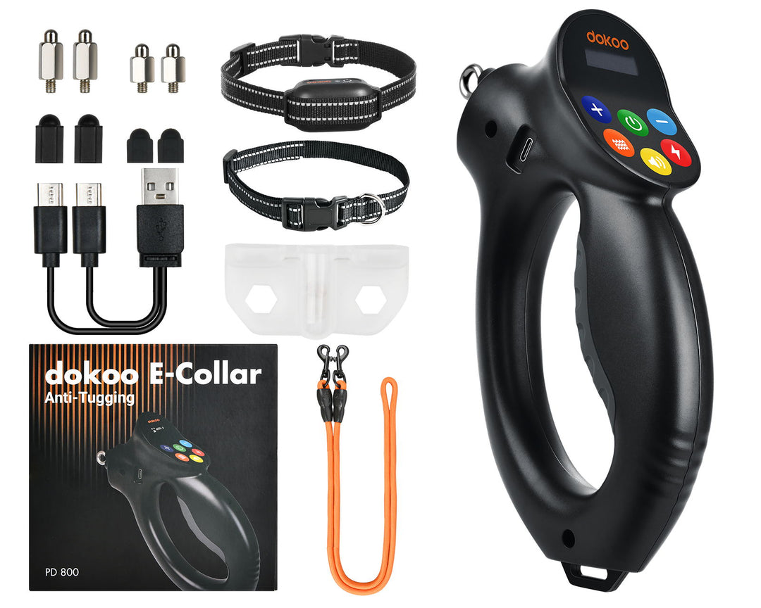 Dokoo Dog Shock E-Collar No-Pull Training Collar with Leash Set Package list