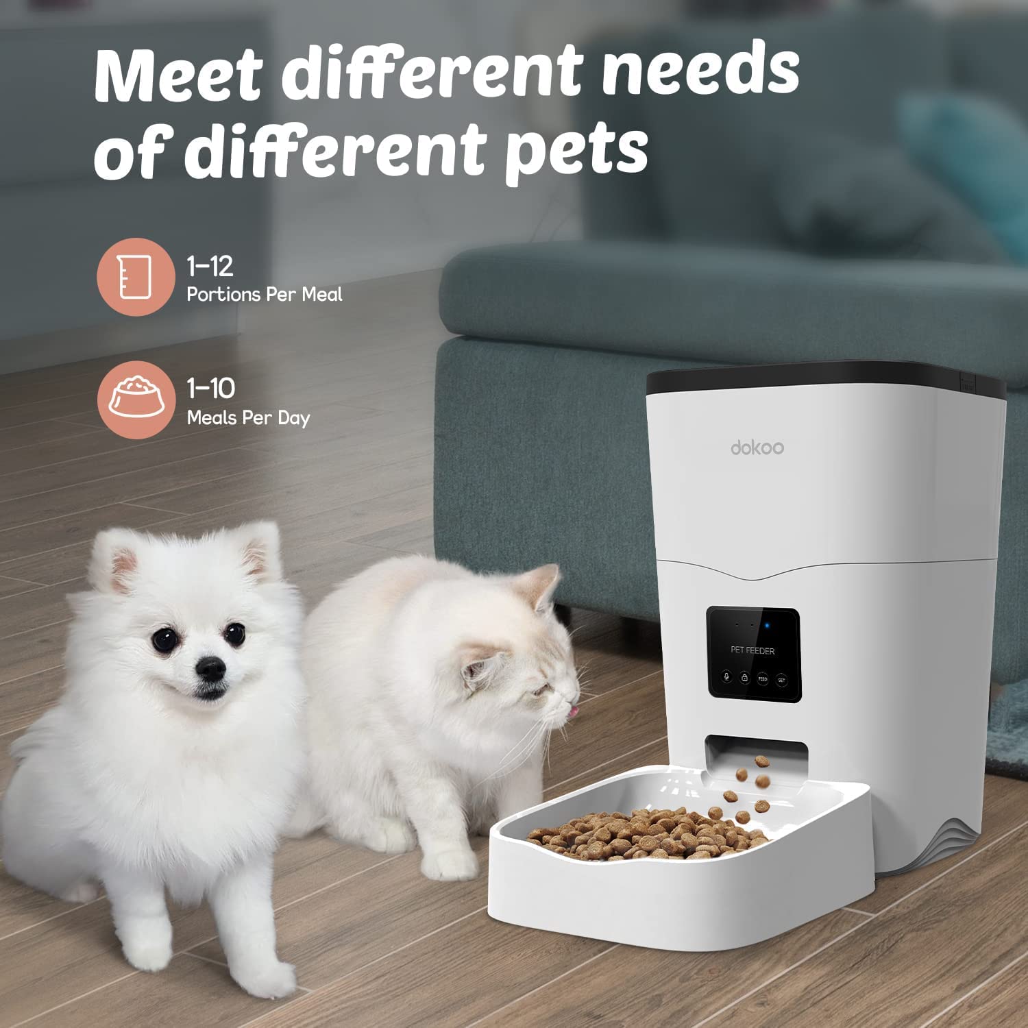 その他 Dot-Ko - Apple #9903:MF UR Dokoo Wifi Automatic Pet Feeder for Cat/Dog