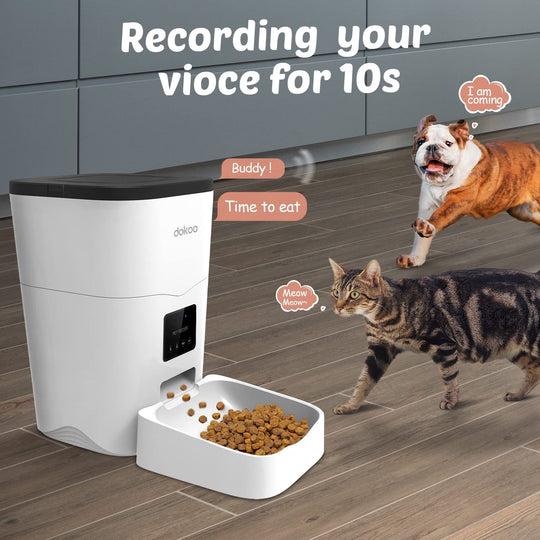 Dokoo Wifi Automatic Pet Feeder for Dog/ Cat 10s Vioce Record